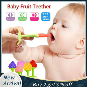 Baby Teether Safety Silicone Fruit Teethers Chew Toy for Baby Infant Kids Chew Tooth Toys Dental Care Strengthening Training MY36