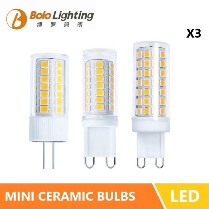 2 Pin Light LED Bulb Lamp 3PCS G4 G9 220V 3W 5W Warm White Mini