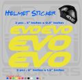 evo Helmet Sticker set standard size cutout vinyl sticker. 