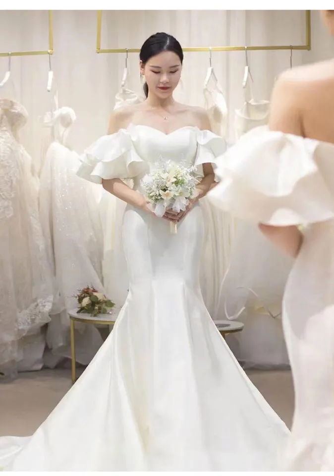 Korean style wedding dress best sale