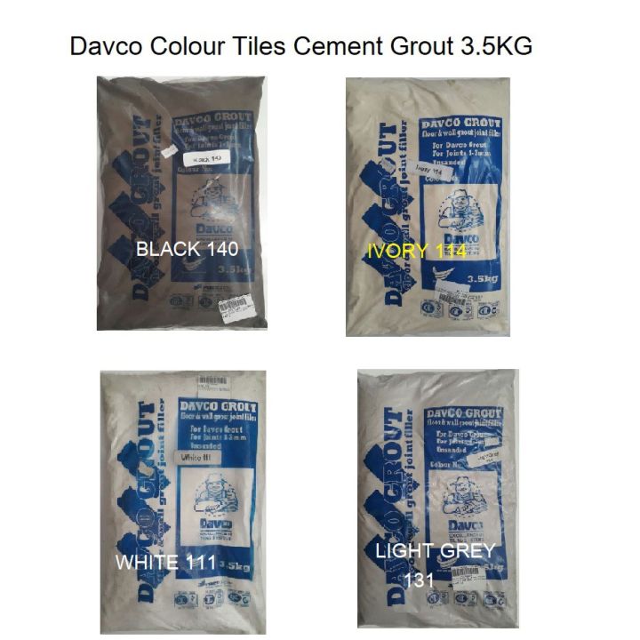 Davco Colour Tiles Cement Grout 3.5KG Lazada