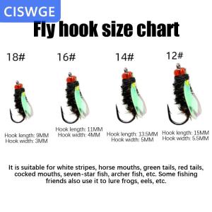 [COD] CISWGE Mồi bay luya móc bay ruồi đậu xanh miệng ngựa cá rô phi sọc trắng cá nước ngọt săn mồi câu cá mồi giả