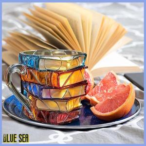 bluesea Sơn Cuốn Sách Cốc 11Oz Mới Lạ 3D Sơn Sách Cà Phê Cốc Độc Đáo Đầy Màu Sắc Nhựa Sách Ngăn Xếp Cốc Cà Phê Bộ Sưu Tập Quà Tặng