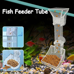Fish Tank Feeder Tube with Suction Cup Aquarium Shrimp Food Feeding Tools Clear Acrylic Floating Bowl Durable Dispenser