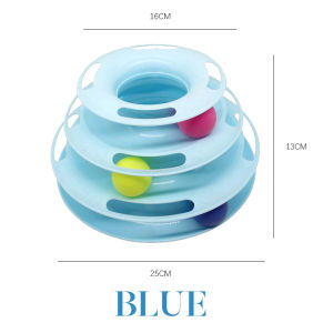【Products are shipped from Manila】Cat Toys Automatically Tease The Cat To Relieve Boredom Cat Turntable Ball Three-Tier Interactive Toy