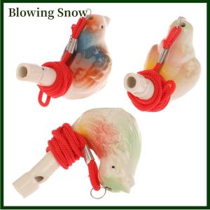 Blowing 1 cái còi chim nước vẽ màu ngẫu nhiên còi chim nước nước gốm còi nhạc cụ dễ thương đội thể thao ngoài trời