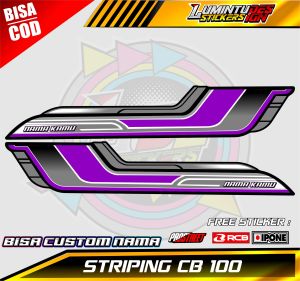 STRIPING VARIASI HONDA CB 100 / STICKER LIST MOTOR HONDA CB 100