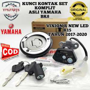 ASLI ORIGINAL KUNCI KONTAK SET JOK PLUS TUTUP TANGKI YAMAHA YGP BK8 VIXION R NEW LED R15 STOP KONTAK