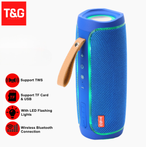 T&G TG-287 TWS Bluetooth V5.1 Multi Functional Portable Wireless Speaker with Colorful LED Light