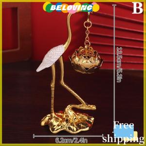 Beloving Flash Sale Crane Incense Holder Stove Lotus Incense Antique Alloy Lotus Hanging Stove Tea Ceremony Craft Household Decoration