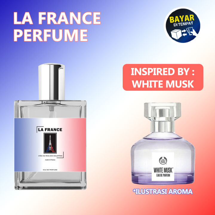 PARFUM BODY SHOP WHITE MUSK PERFUME/FARPUM BY LA FRANCE MINYAK