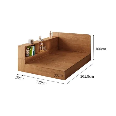 Double Bed with Partition Twin-in-One Bunk Bed Large Capacity Storage Cabinet Bed Custom-Made Bed