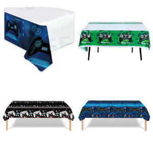 1Pcs Game Controller Theme Disposable Tablecloth Supplies Kids Girls Birthday Party Video Game Tablecloth Table Cover Decoration