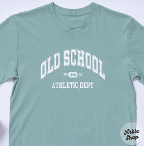 OLD SCHOOL PE Varsity College Shirts Collection Quality Printed Casual Round Neck