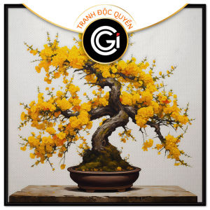 Tranh Tết Hoa Mai  Tranh Treo Tường Canvas tranh dán tường CGI-65