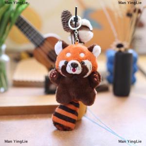 [COD] Man YingLie Cute Cartoon Simulation Red Panda Plush Toy Pendant Soft Stuffed Doll Keychain Backpack Hanging Decoration For Kids Gifts