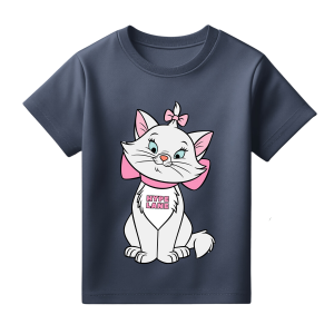 Baju Kaos Atasan Distro Anak Perempuan Karakter Kartun Motif Kucing Pita Lucu 1 - 10 Tahun - DTF2