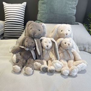 EAURA Long Ears Rabbit Plush Toy Stuffed Animals Sleepy Soothing Bunny Plush Doll Bedroom Ornament Soft Fluffy Stuffed Rabbit Home Decoration