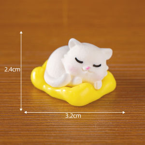 DAKENA - ORNAMEN MINIATUR MULTI MOTIF KUCING PUTIH / WHITE CAT / DEKORASI / TOPPER KUE / CAKE