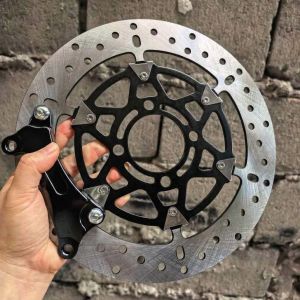 260mm Front Big Disc Rotor CNC w/ Bracket 4 Holes for Click V2 V3 Beat Genio Scoopy