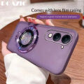 ROAZIC With Lens Films Phone Case For VIVO Y04/VIVO Y29s 5G Luxury Plating Folding Ring Stand Transparent Soft TPU Shockproof Casing DK-1. 