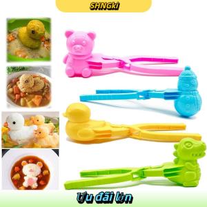 SHNGki Dễ thương Vịt hình gạo khuôn Maker Clip trẻ em ngoài trời nhựa vịt gạo khuôn DIY Snowball Maker Sushi khuôn với xử lý