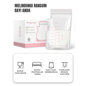 KANTONG  ASI 250ML-  30 pcs Tas Segel Ritsleting Ganda - BPA Free