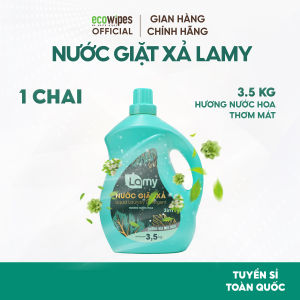 Thùng 02 Can nước giặt xả 3in1 Lamy can 35kg hương nước hoa làm sạch nhanh thơm lâu quần áo