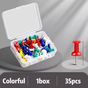 Sunlight Colored push pins office - push pin large size box I -shaped push pin office supplies school supplies push pins for cork board & paper pushpins Set colored pins thumbstacks pin box