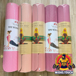 Thảm Tập Yoga Gym Chống Trượt Chống Thấm Nước Tiện Dụng - Chất Liệt TPE 2 Lớp Dày 6mm Dài 1m7 Ngang 61cm