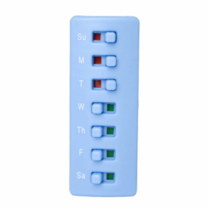 Color-Coded Indicators Reusable Pill Tracker Curved-Back Anti-Slide Design Pill Reminder Durable Creative Pill Tracker Personal Care