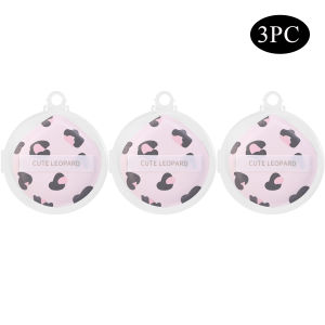 Dorisna 5Pcs Pink Leopard Print Makeup Sponge Big Cotton Candy Air Cushion Powder Puff Wet & Dry Use Foundation Sponge Soft Face Beauty Cosmetic Puff