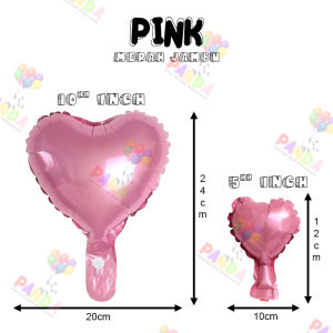[PANDA] 10 Inch Foil Balloon Love Star Plain Foil Belon For Belon Bouquet Balloon