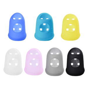 Finger Tips Sleeve Anti-Slip Reusable Silicone Fingertip Protector Guard Pad for Paper Sorting Counting Guitar Playing