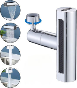 4 IN 1 Sink Waterfall Kitchen Faucet Multifunctional Splash-proof 360° Kitchen Faucet Accessories