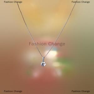 [COD] Fashion Change Fashion 925 Sterling Round Zircon Necklace Minimalist Style Charm Choker Pendant Party Gift For Womens Fine Jewelry