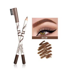 Black Brown Eyebrow Pencil Waterproof Enhancer Eyebrow Tattoo Dye Tint Long Lasting Eye Brow Makeup Cosmetic Pen (M1B)