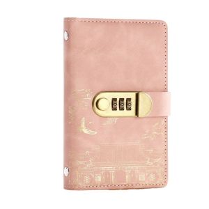 GIORGIONE Chinese Style Saving Money Binder Wallet Storage With Password Lock Planner Organizer Detachable Cash Envelopes Budget Binder with Lock Girls Boys