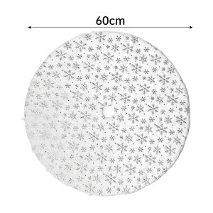 60Cm Trắng váy cây thông Noel Bông Tuyết Cơ Sở Bìa đệm vải Cây giáng sinh Thảm Trang Trí Trang Trí Trang Trí Năm Mới Navidad Trang Trí Nội Thất