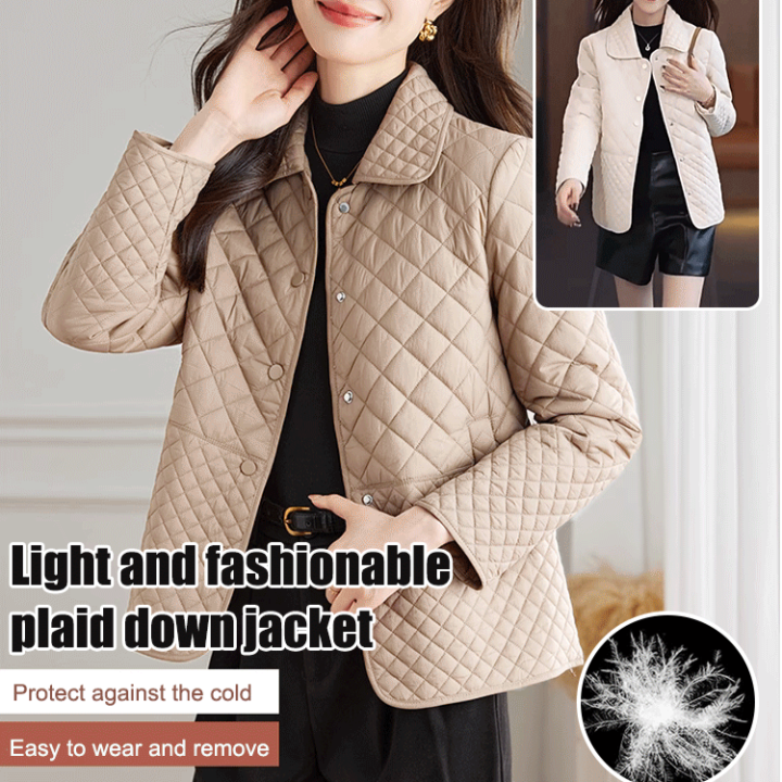 jaket bawah fesyen kolar berdiri jaket kapas kecil slim fit sesuai selesa nipis dan ringan