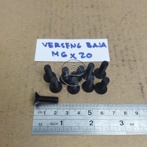 BAUT L VERSENG BAJA M6X20 JFL PANJANG 2CM M6 X 20 2 CM KUNCI L 4 L4 JF L GRADE 10.9 DIAMETER DRAT 6MM PITCH DRAT 1.0 20MM 20 MM BAUD 10 FLAT 6X20 6 X 20 SEKRUP SKRUP