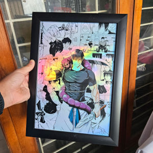 Hiasan Figura Dinding TOJI FUSHIGURO JJK Gambar Hollogram Tanpa Kaca 21x30