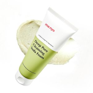 MANYO Deep Pore Cleansing Soda Foam Pore Cleaner Facial Cleanser with Green Tea Exfoliating Papaya Enzymes Gentle Hydrating Face Wash Korean Skin Care 5.0 fl oz (150ml)