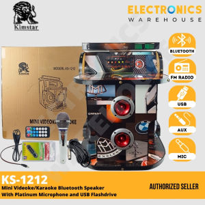 Kimstar KS-1212 Super Heavy Duty Karaoke (w/o TV) Set Big Size Bluetooth Speaker with Microphone