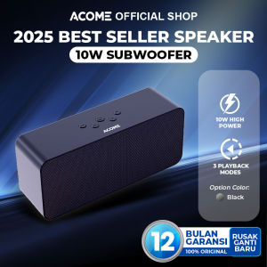 ACOME Super Bass Speaker Bluetooth 5.2 10W High Power 3 Playback Modes Garansi Resmi 1 Thn A16