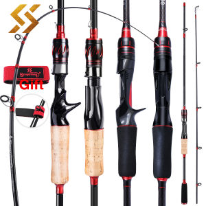 Sougayilang New Strong Power Fishing Rod 2 Section Fishing Rod Carbon Rod Cork Handle or EVA Handle 1.8m Cheap Spinning Rod Casting Rod