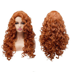 Wig Female long curly hair Internet celebrity same instant noodle head fluffy natural wavy curl wig head cover cosplay hair cover