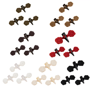 3pack Resins Horn Shape Buttons Fashionable Coat Embellishment Buttons for Cosplay Parties and Fashion Statements