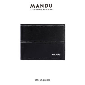 MANDU Casual Mens Wallet Anti-theft Brush RIFD Multi-function Multi-card Moneybag