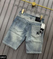 Quần short jean nam phối hoạ tiết sau túi hình ngựa siêu hot, phong cách thời trang trẻ trung chuẩn Menswear. 